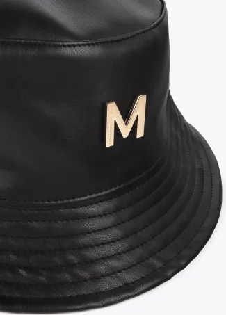 Sombrero tipo bucket efecto piel