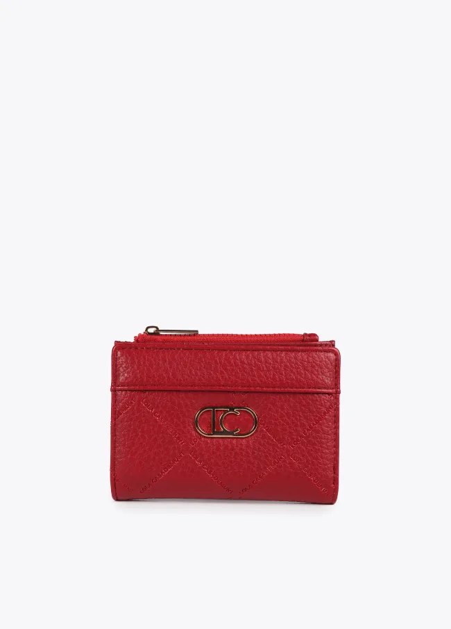 Diamond design monogram purse