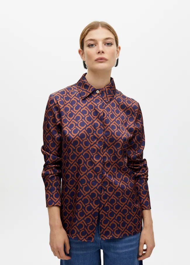 Camisa logotipada recta