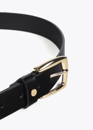 Belt with cutwork logo