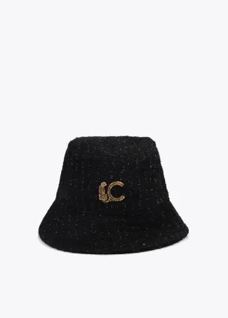 Sombrero tipo bucket tweed logo LC leopardo