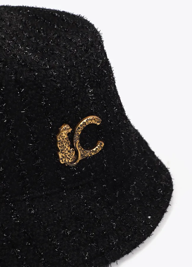 Sombrero tipo bucket tweed logo LC leopardo