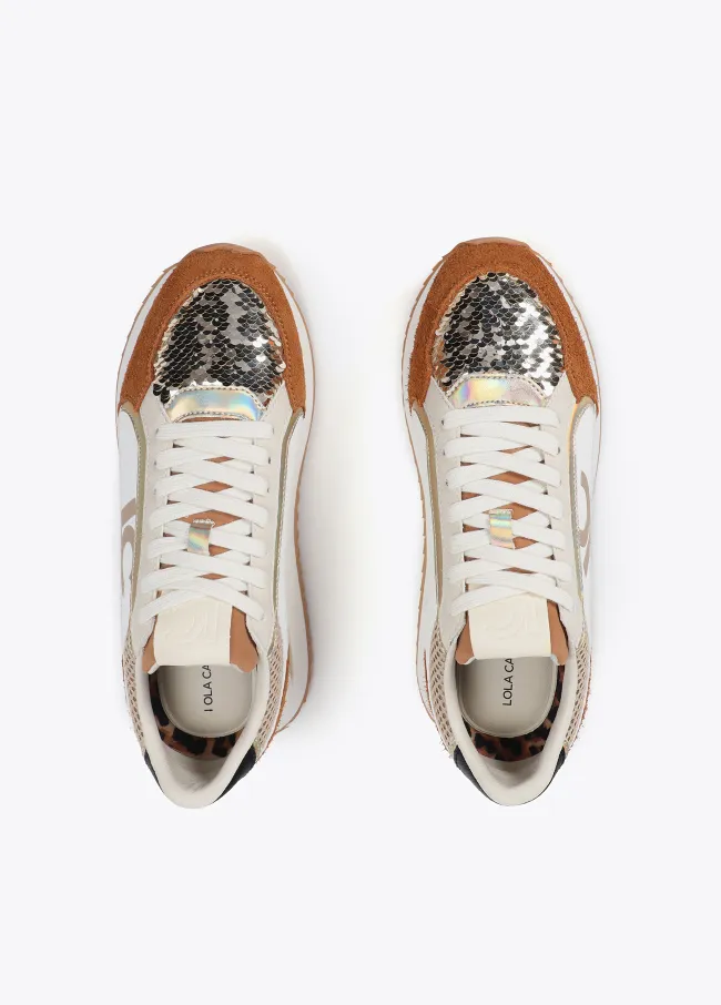 Deportiva con suela de diferentes texturas y...