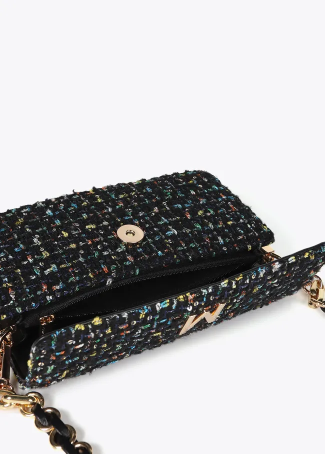 Bandolera baguete de tweed