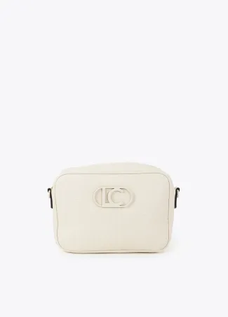 Crossbody bag with monogram topstitching