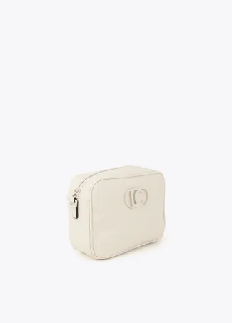 Crossbody bag with monogram topstitching