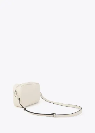 Crossbody bag with monogram topstitching