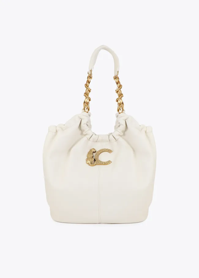 Animal LC tote bag with chain detail