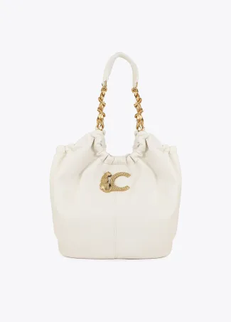 Animal LC tote bag with chain detail