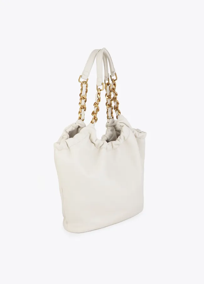 Animal LC tote bag with chain detail
