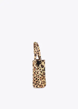 Mini shopper tejido leopardo