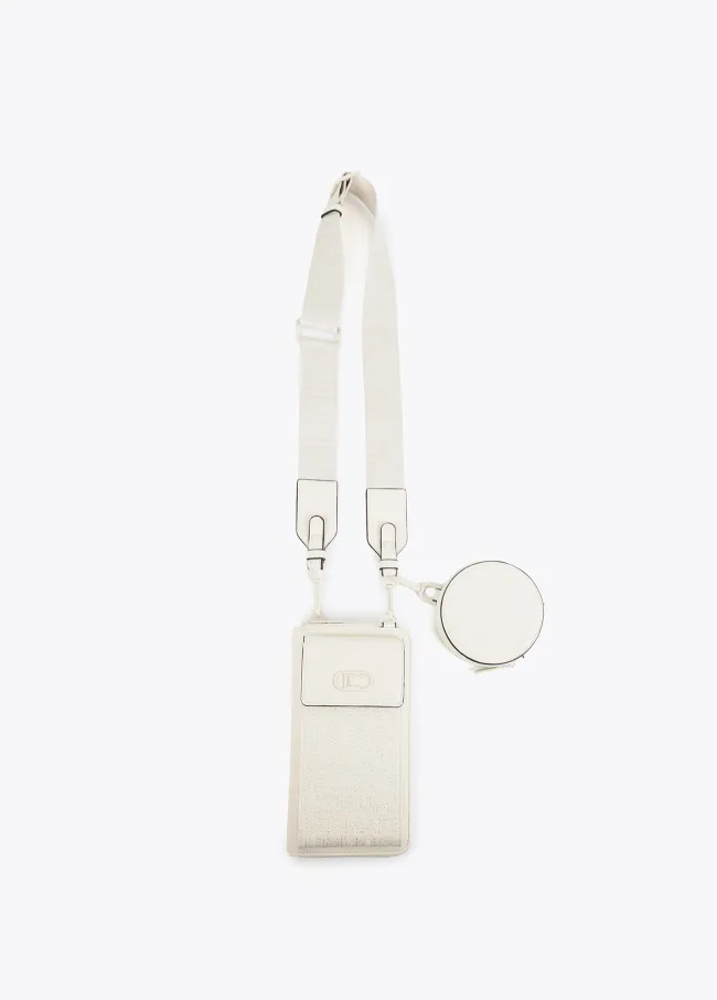 Bolsito para el  movil pespuntes logo