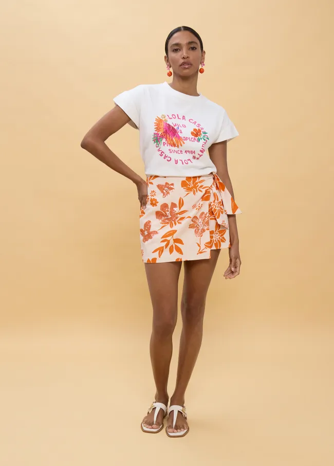Short skort with matching palm trees
