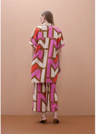 Printed culotte with M logo