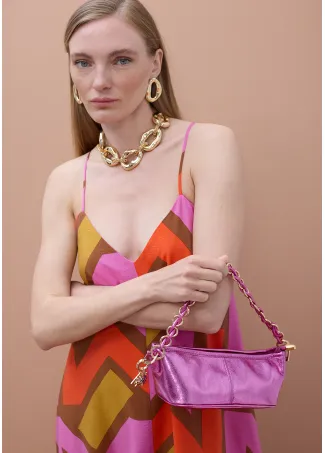 Strappy V-neck dress with M logo