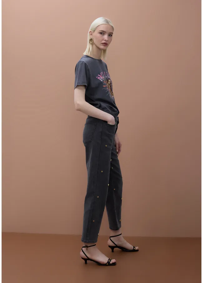 Studded trousers
