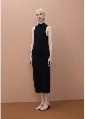 Mock neck dress with rhinestones