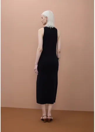 Mock neck dress with rhinestones