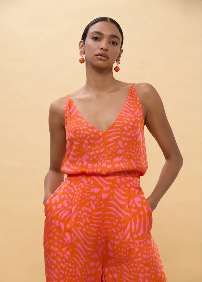 Spotted print camisole top