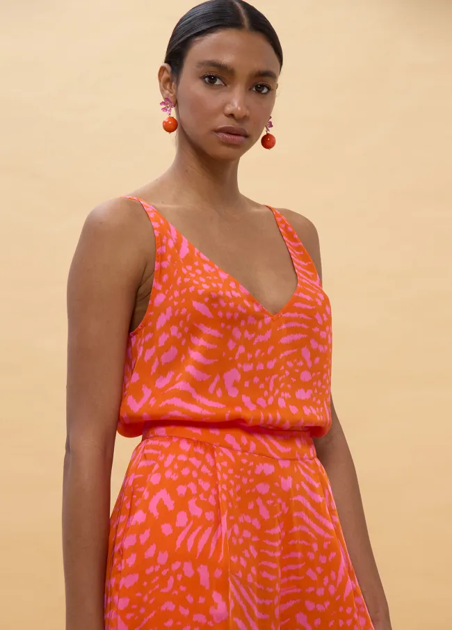 Spotted print camisole top