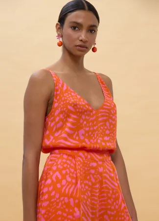 Spotted print camisole top