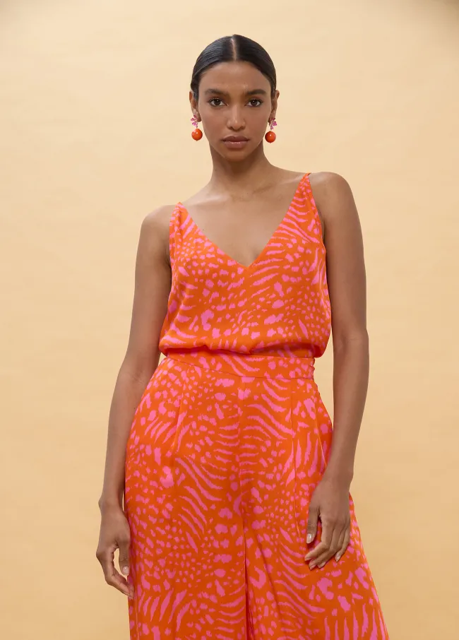 Spotted print camisole top