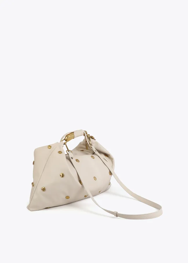 Bolso hobo tachas textura