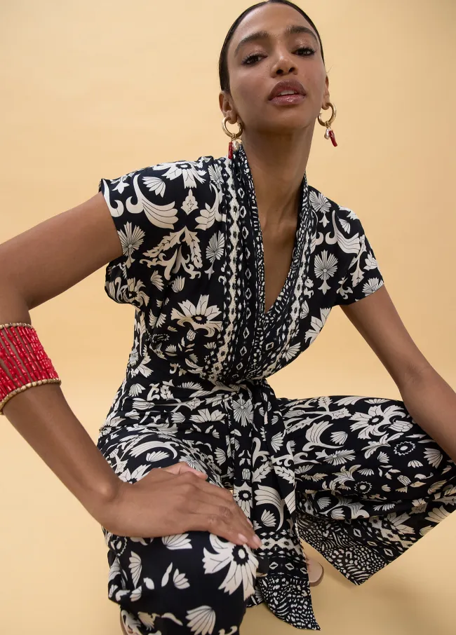 Patterned print jumpsuit