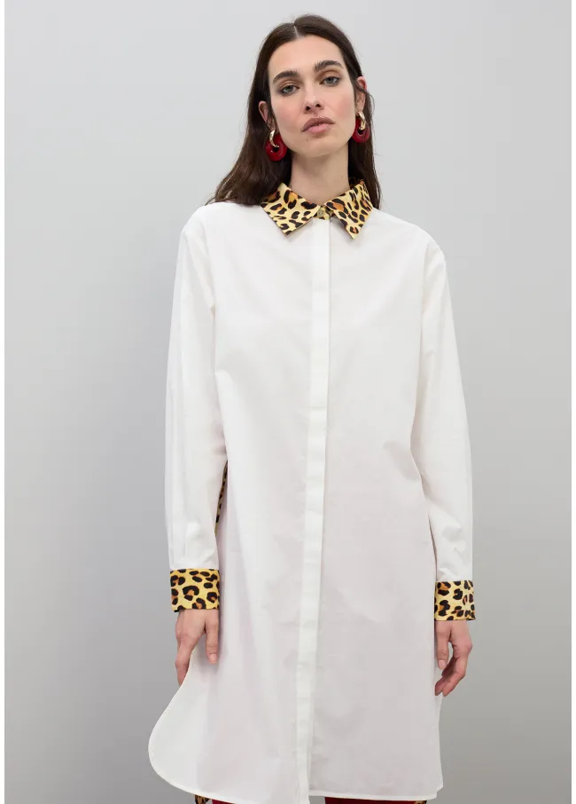 Bluson popelin contraste animla print