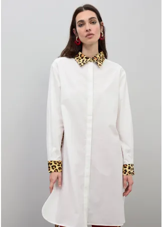 Bluson popelin contraste animla print