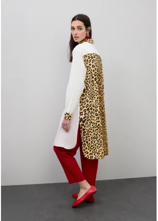 Bluson popelin contraste animla print