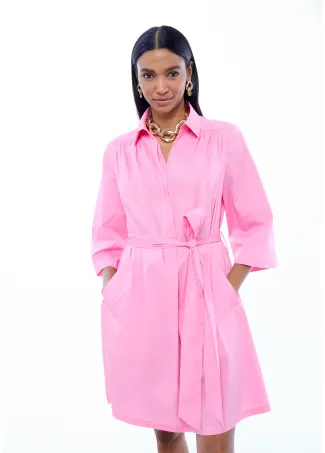 Vestido camisero  corto manga corta