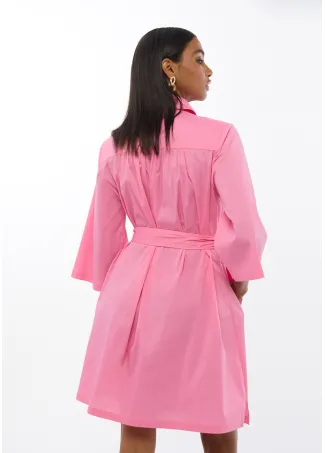 Vestido camisero  corto manga corta