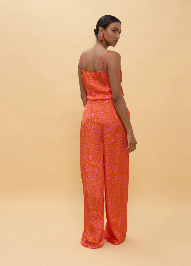 Spotted print trousers