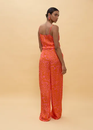 Spotted print trousers