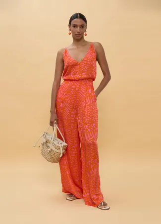 Spotted print trousers