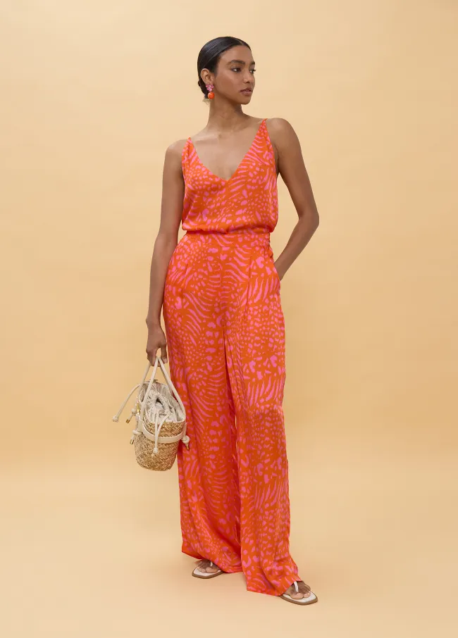 Spotted print trousers