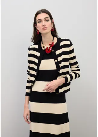 Cardigan rayas bicolor