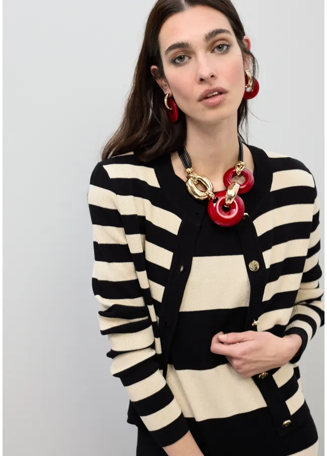 Cardigan rayas bicolor