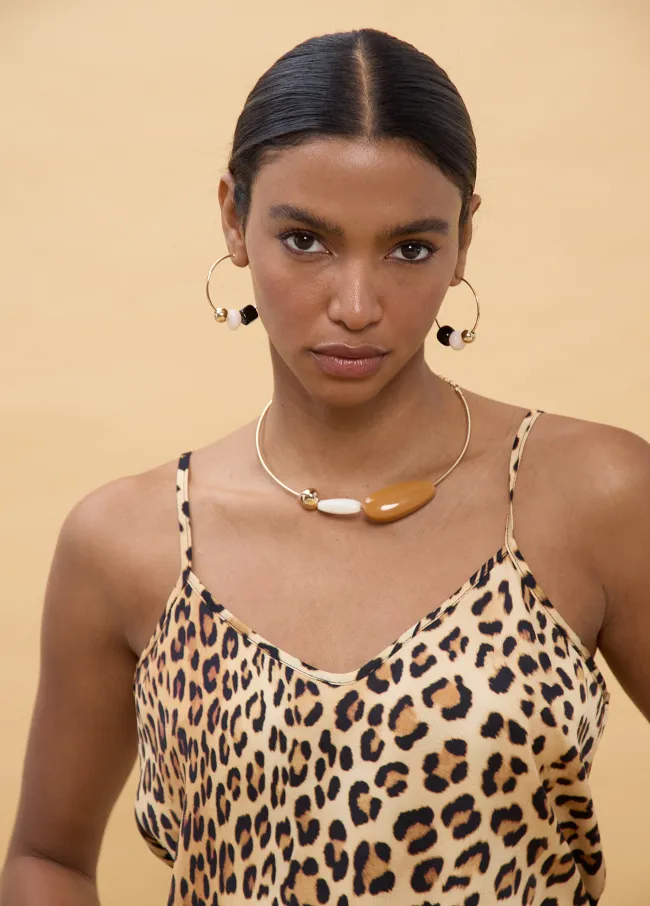 Animal print camisole top