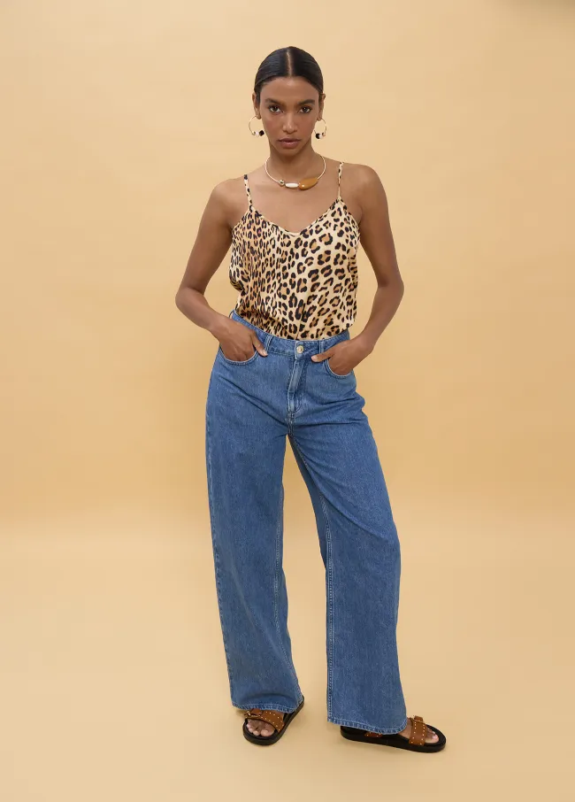 Animal print camisole top