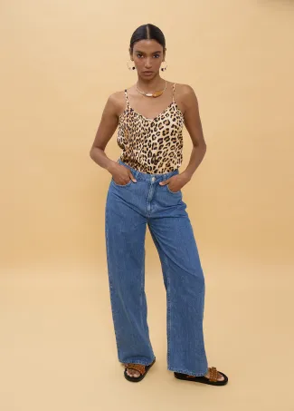 Animal print camisole top