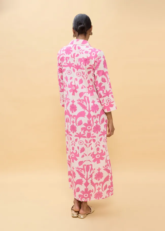 Floral print long sleeve dress