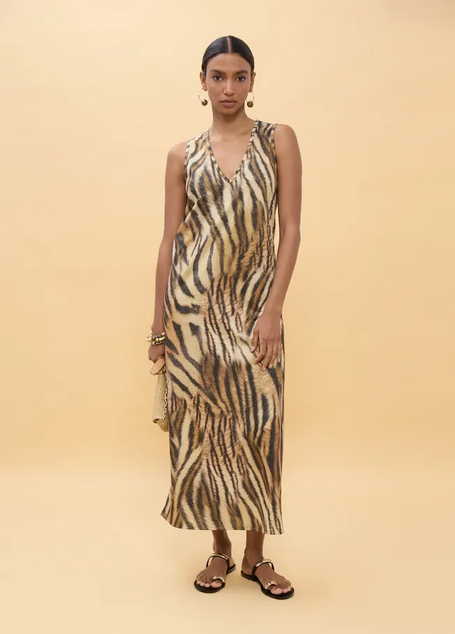 Printed circular dress