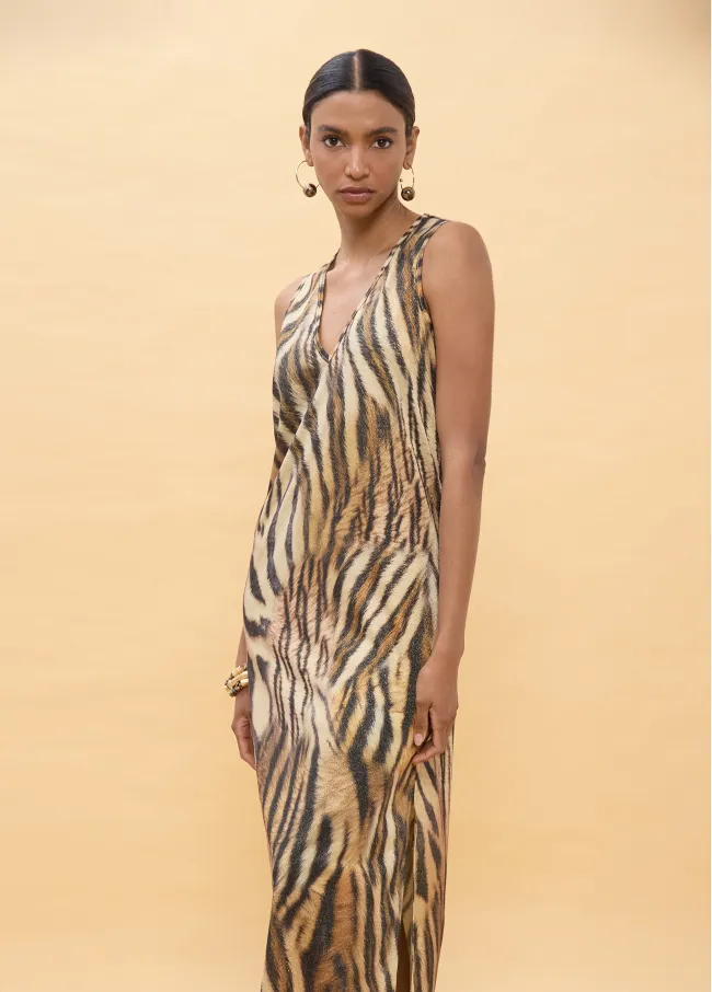 Printed circular dress