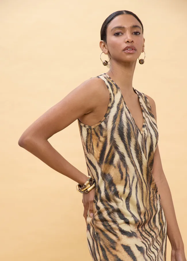 Printed circular dress