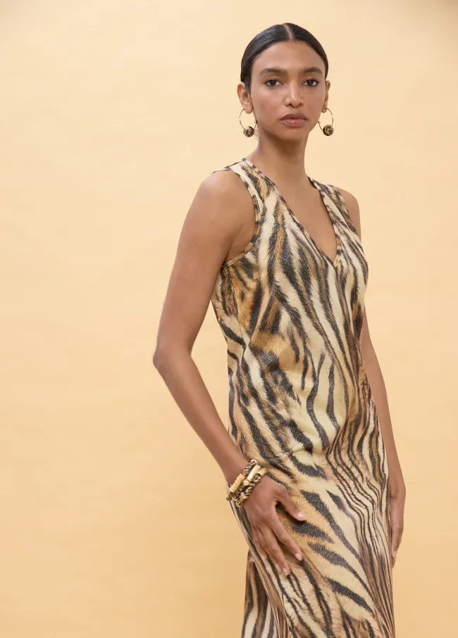 Printed circular dress