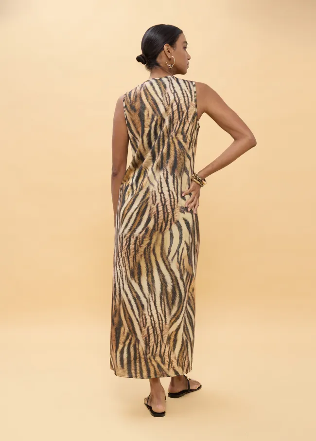 Printed circular dress