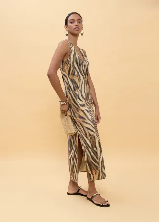 Printed circular dress