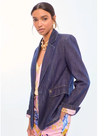 Americana denim entallada